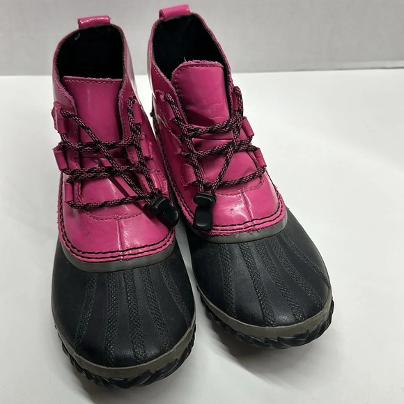 Sorel Duck Boots Lace Up Out N About Waterproof Winter Boot Shoes Pink Size 6 - Picture 3 of 8